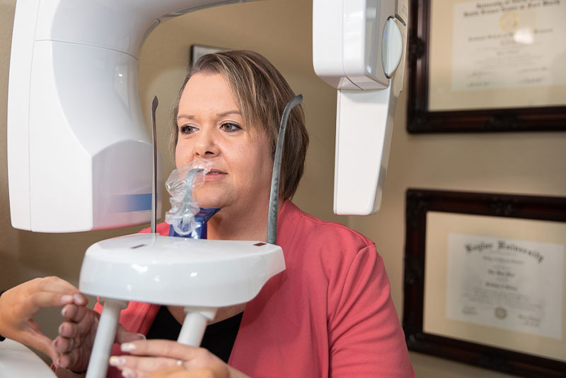dental patient receiving cbct scan