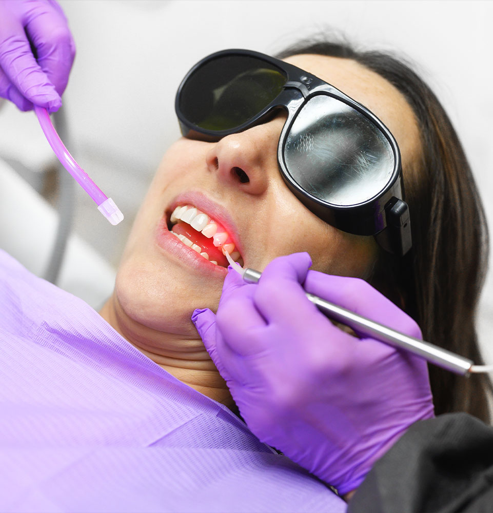 laser gum surgery patient